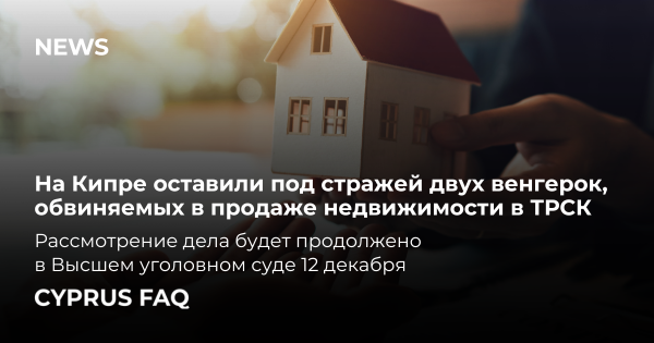 На Кипре оставили под стражей двух венгерок, обвиняемых в продаже недвижимости в ТРСК