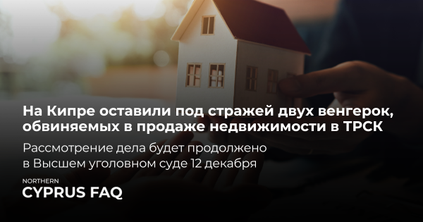 На Кипре оставили под стражей двух венгерок, обвиняемых в продаже недвижимости в ТРСК