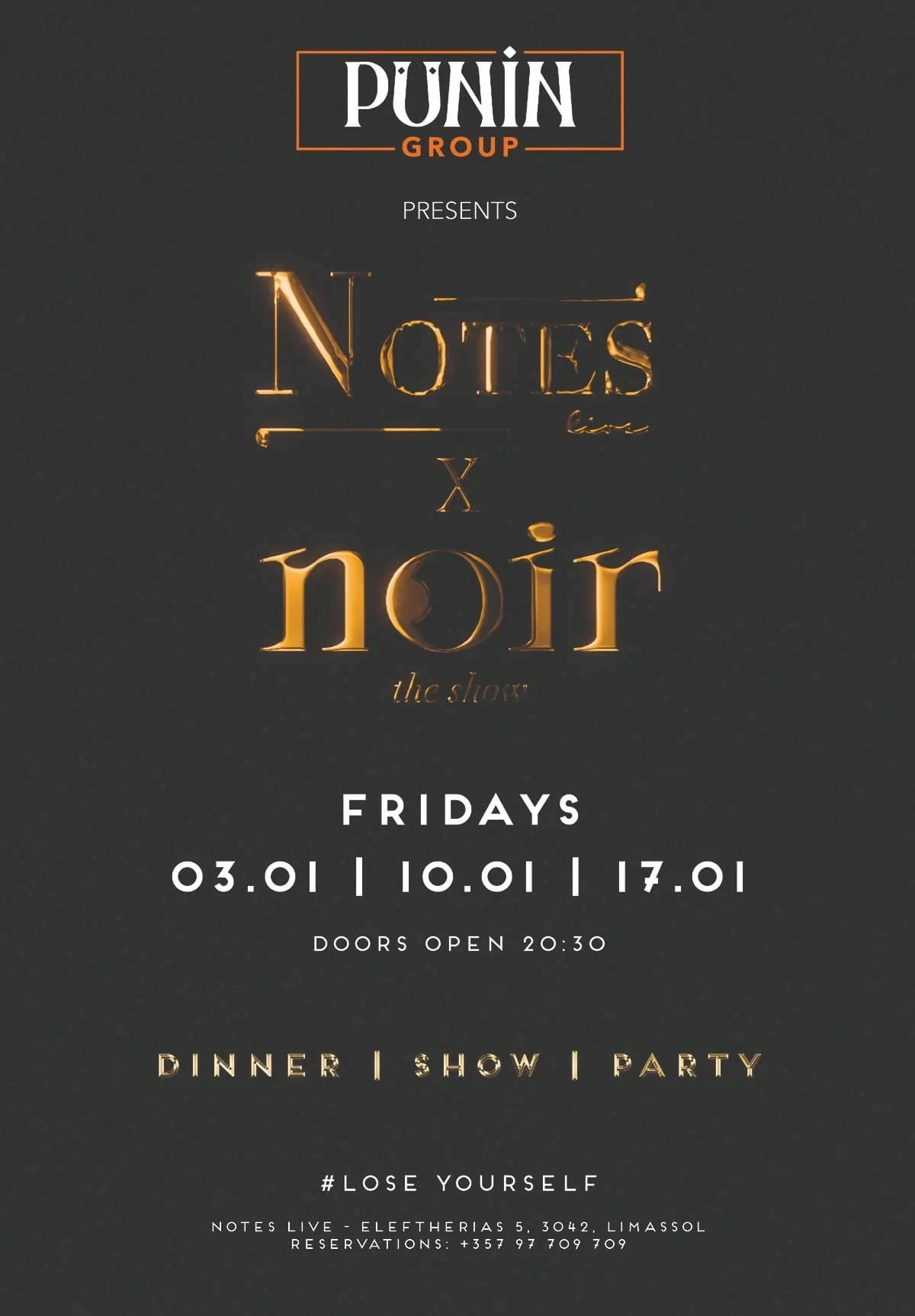 NOIR THE SHOW BY NOTES