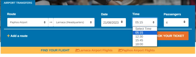 Расписание шаттла аэропорт Пафоса Ларнака