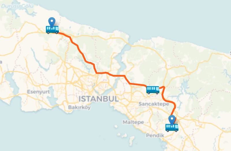 маршрут автобуса между аэропортами Стамбула