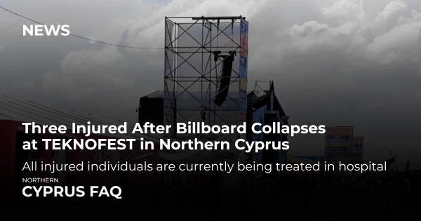 TEKNOFEST festivālā Ziemeļkiprā sabruka reklāmas stends: ievainoti trīs cilvēki
