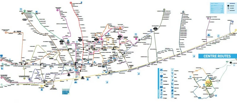 Автобусное сообщение в Лимассоле карта