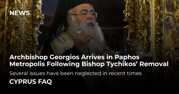 Kipras arhibīskaps Georgijs ieradies Pafosas metropolē