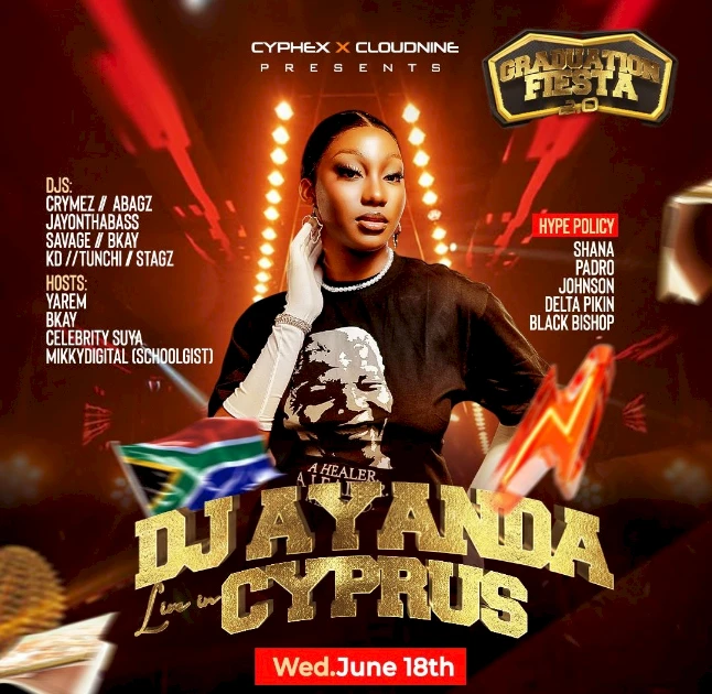 DJ AYANDA Live in Cyprus GRADUATION FIESTA 2.0