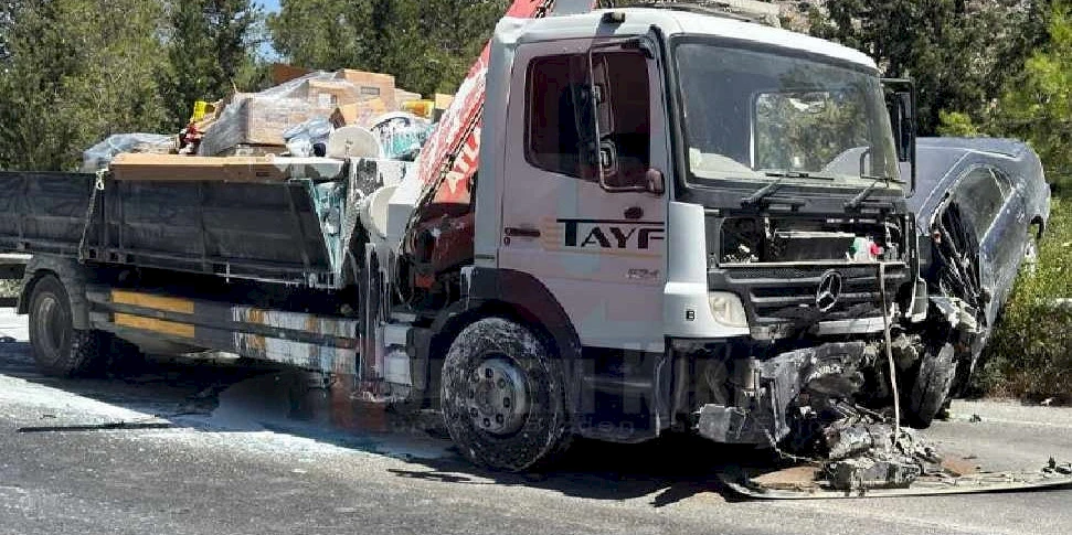 A terrible accident occurred on the Kyrenia mountain road, two people injured
