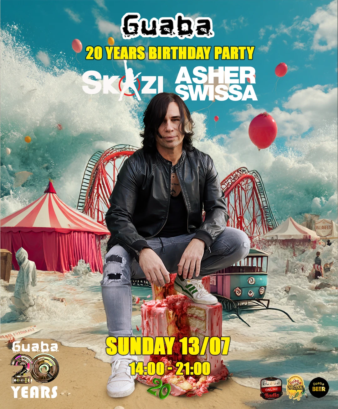 Guaba 20 Years Birthday Party with Skazi & Asher Swissa