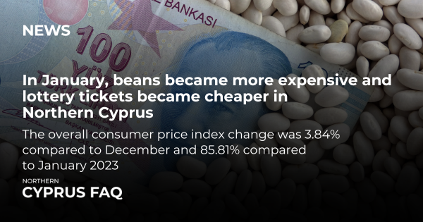 In January, beans became more expensive and lottery tickets became