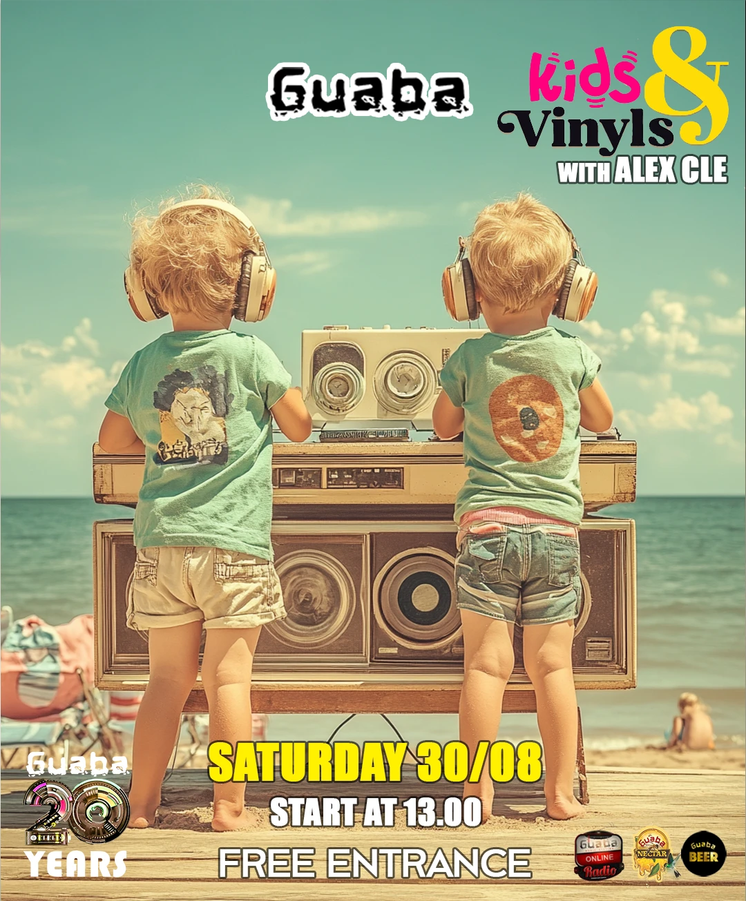 Kids & Vinyls on the Beach with Alex Cle - Free Entrance