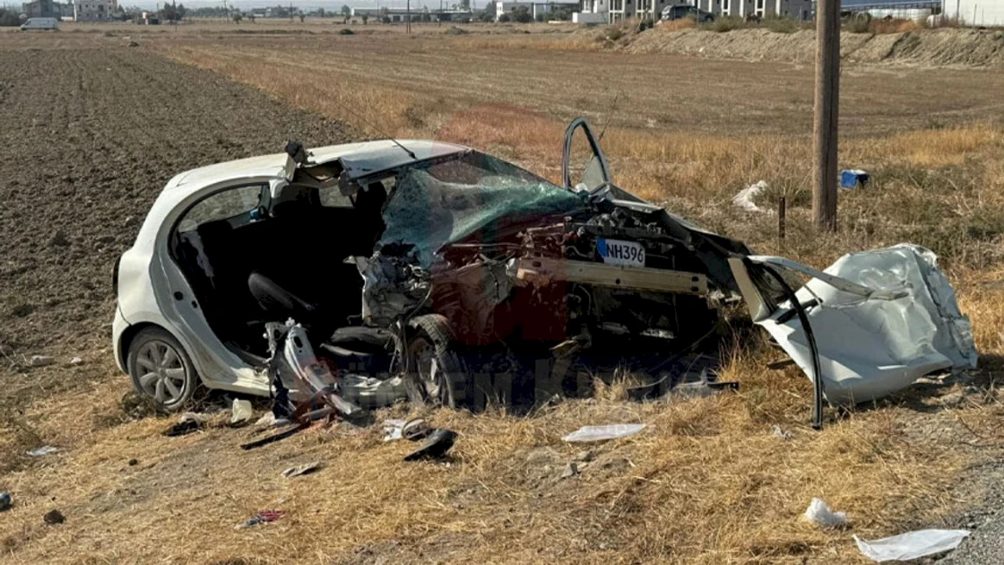 İskele–Ercan yolunda korkunç kaza: bir kişi öldü, üç kişi yaralandı