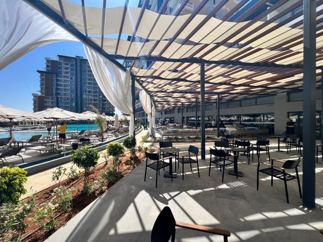 2+1 Квартира с Видом на Бассейн — Riverside Life Residence, Лонг-Бич (Искеле)