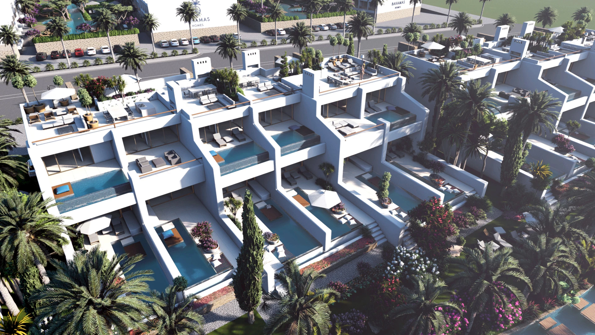 Meerblick-Penthouse mit Pool im Grandiosen Bahamas-Komplex