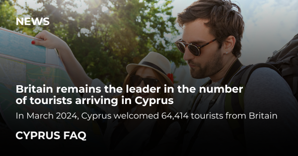 Britain remains the leader in the number of tourists arriving in Cyprus