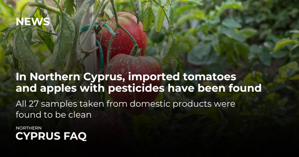 In Northern Cyprus, imported tomatoes and apples with pesticides have been found