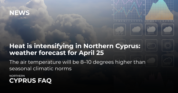Heat is intensifying in Northern Cyprus: weather forecast for April 25