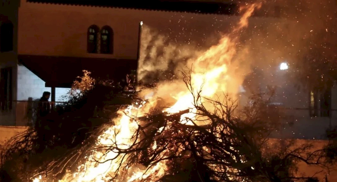 Пожар в кафе в Пафосе ночью