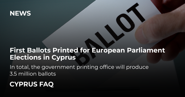 Kıbrıs'ta Avrupa Parlamentosu Seçimleri İçin İlk Oy Pusulaları Basıldı