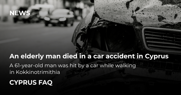 An elderly man died in a car accident in Cyprus