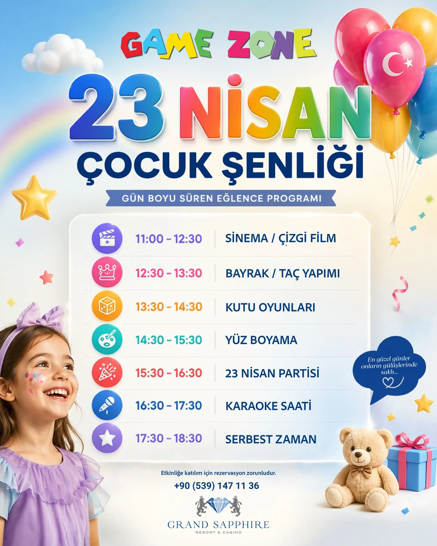 Детский праздник в Grand Sapphire
